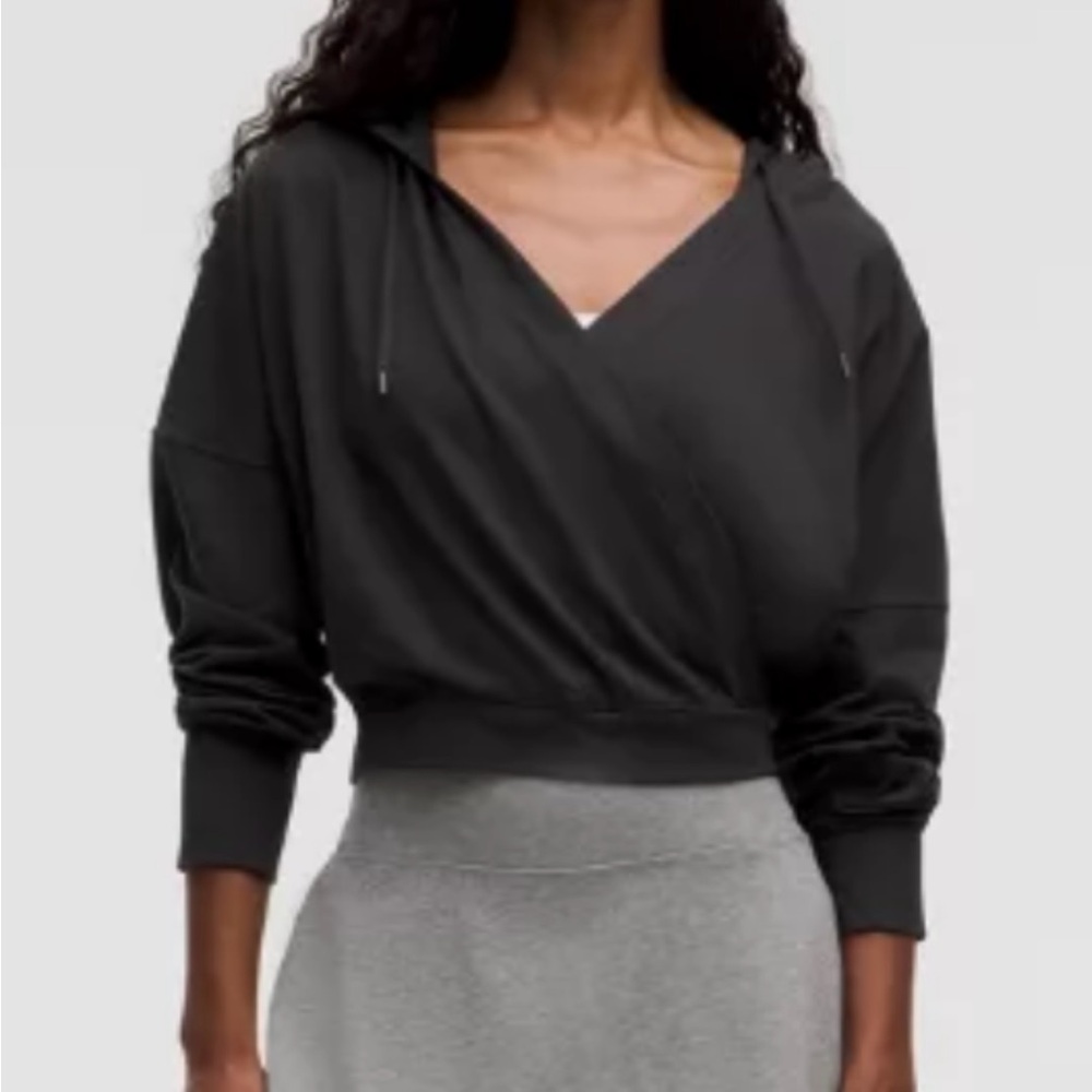 Women's Black Wrap Hoodie